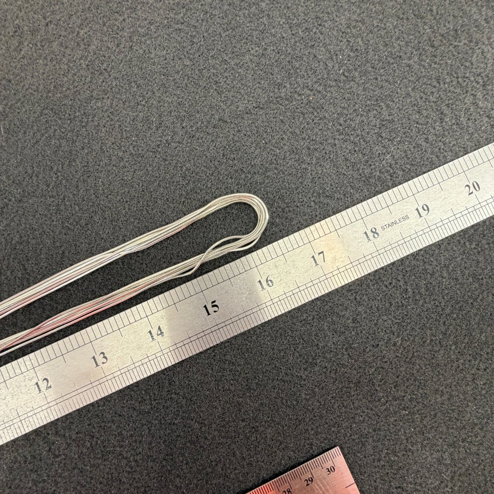 Liquid Silver Long 6 Strand Chain Layered Necklace Silver Tone 17in Minimalist - Picture 6 of 9